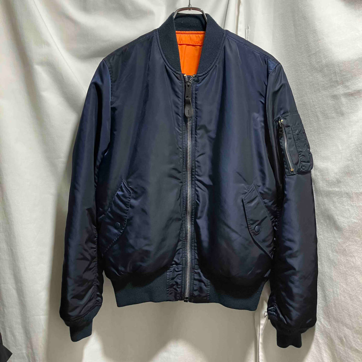 Alpha MA-1 Navy Size:L Flight Jacket アルファ フライトジャケット ネイビー No.20004-267