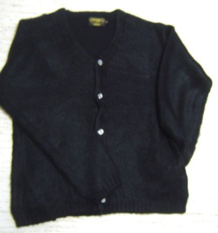 送料無料 UNIVERD72 モヘアタッチ 起毛 カーディガン ニット 黒 L 22134 HOUSTON メンズ 人気 おすすめ