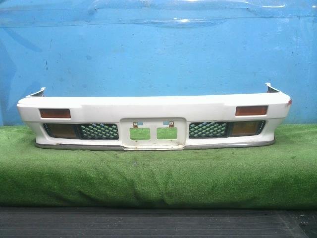 セドリック　Y31　グランツーリスモSV　白　621　純正　フロントバンパー　ホースメント付　フォグおまけ　中古　個人宅配送不可