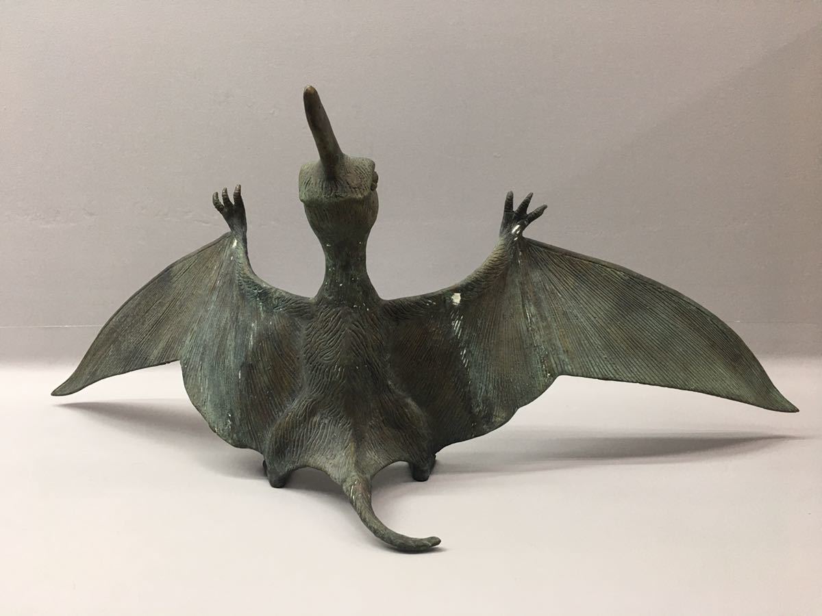 SU□ 金属製 プテラノドン 置き物 銅？ 真鍮？ 全長/57cm 重量/1.91kg