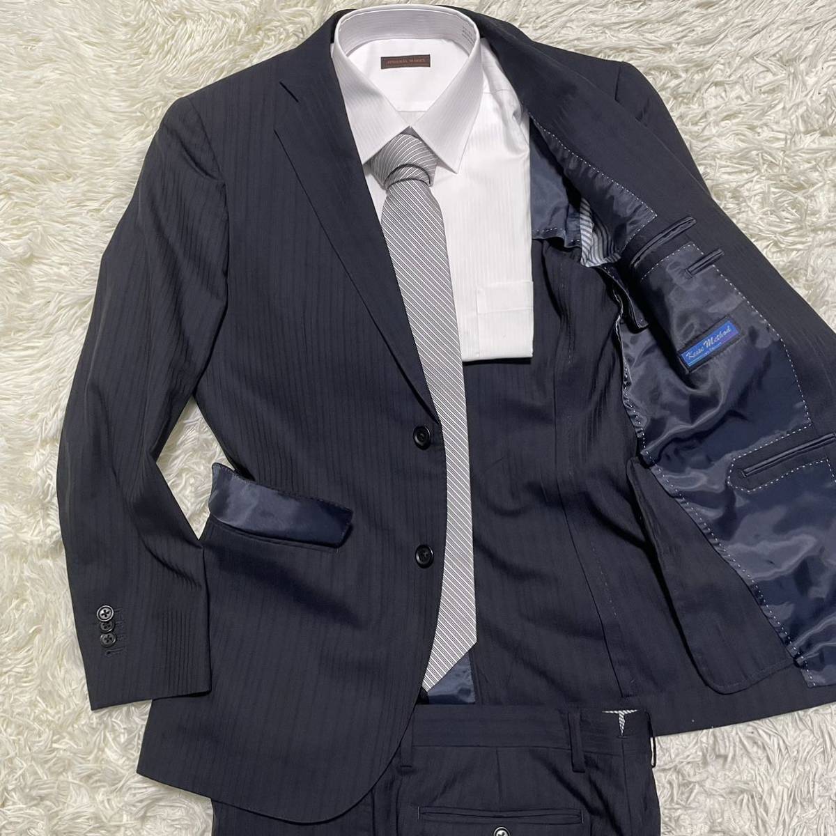 L相当 エルメネジルドゼニア Ermenegildo Zegna スーツ セットアップ 