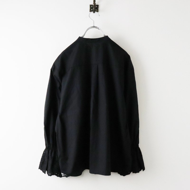 未使用 アンタイトル UNTITLED 袖口レース ピンタックブラウス M 