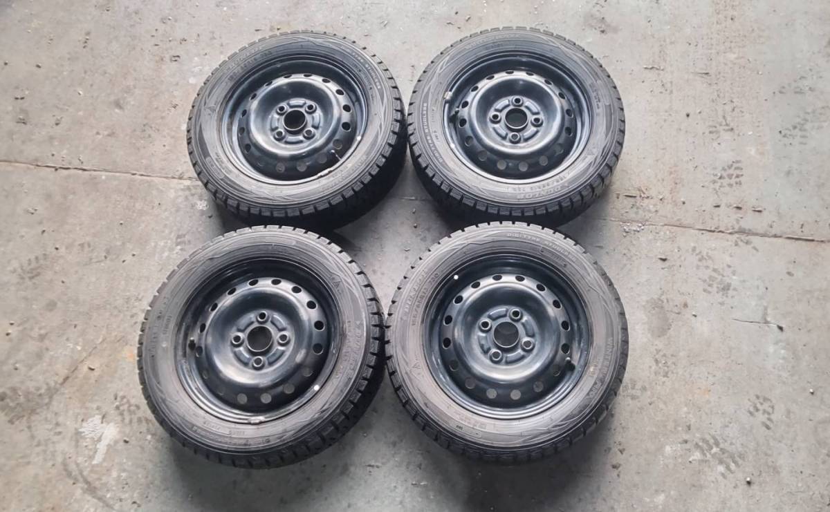 155/65R13 スタッドレスタイヤ　スチールホイール　ホイールカバー　4本セット