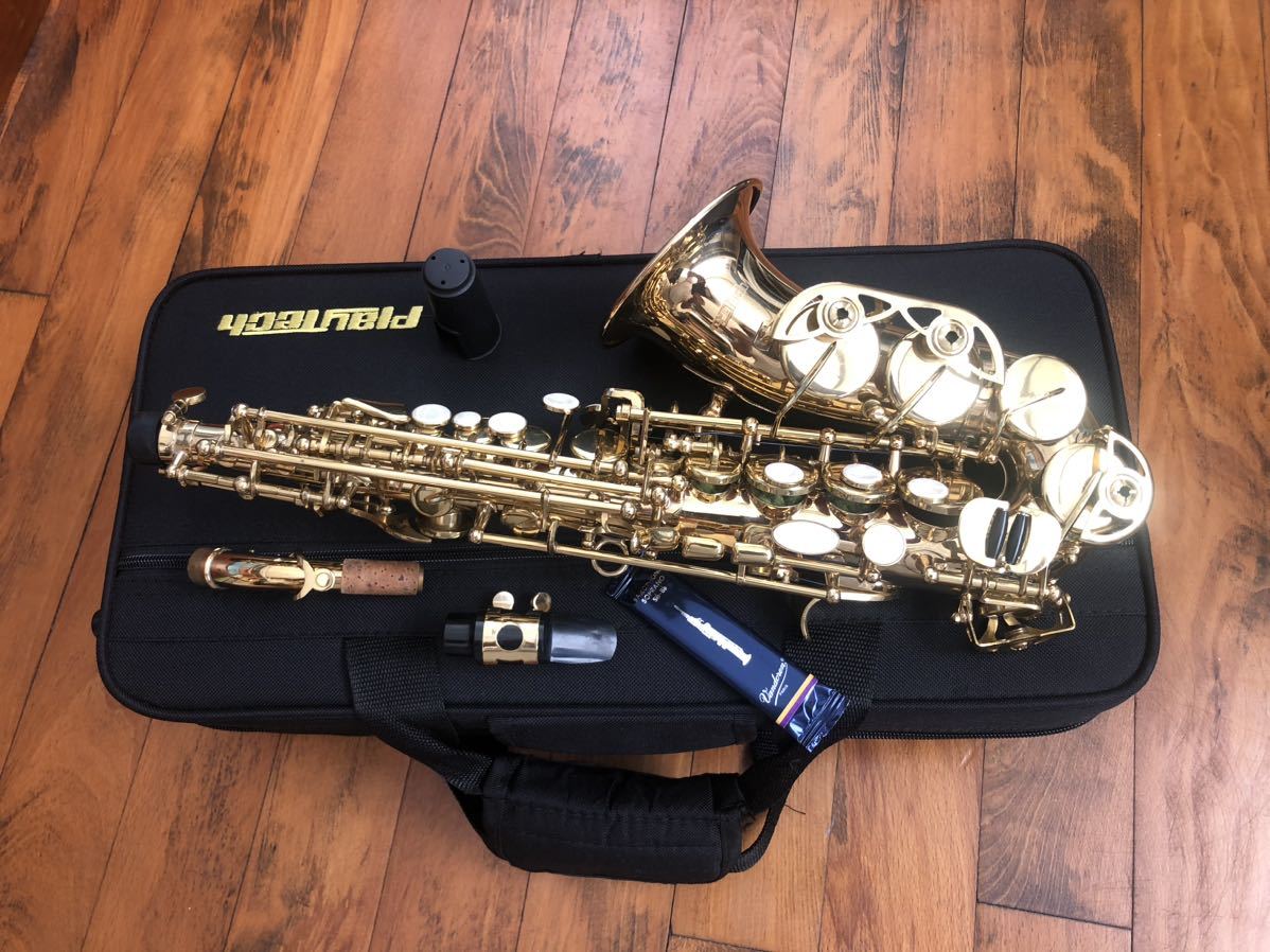 Maxtone ソプラノサックス 管楽器 ゴールド おまけケース付属 Maxtone ソプラノサックス 管楽器 ゴールド おまけケース付属 【公式通販】