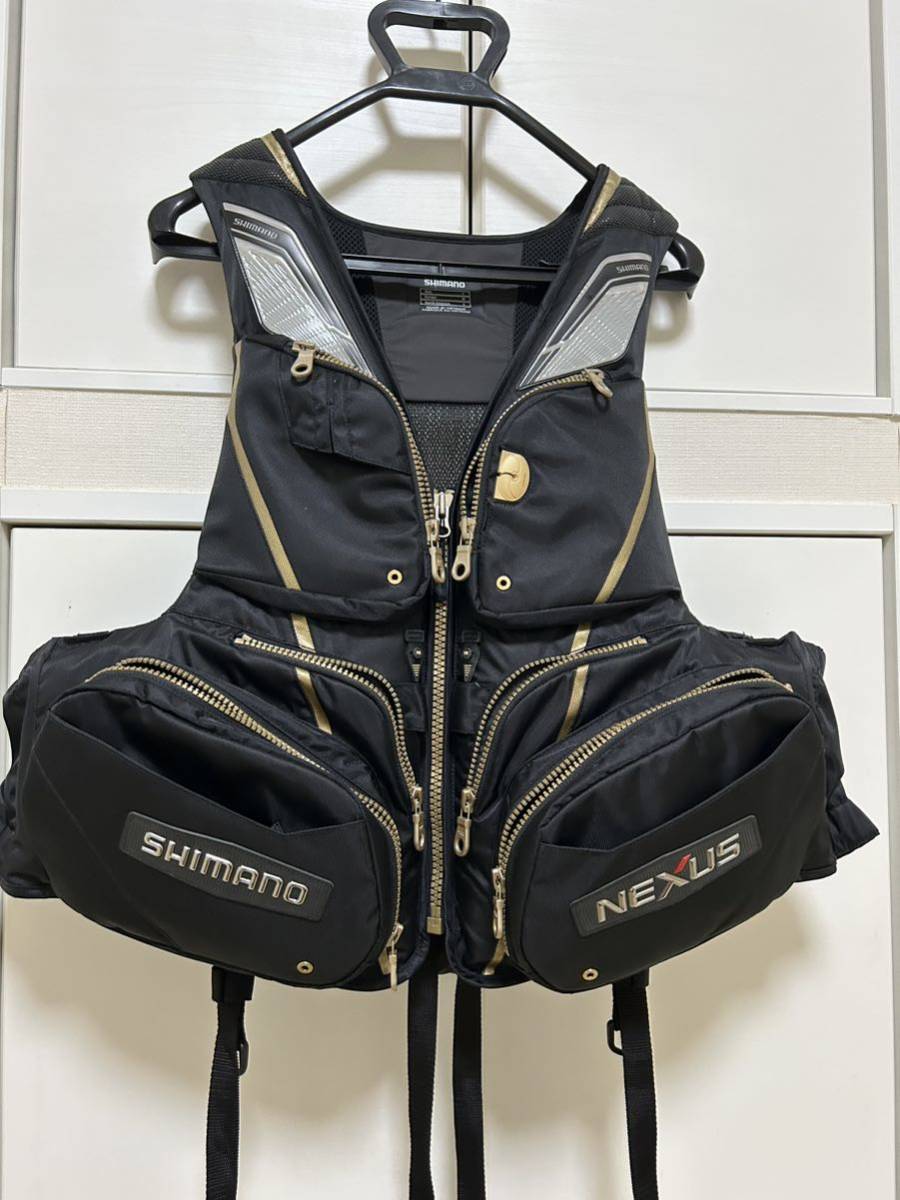 SHIMANO フィッシングベスト VF-121T ブラックカモ サイズL シマノ VF