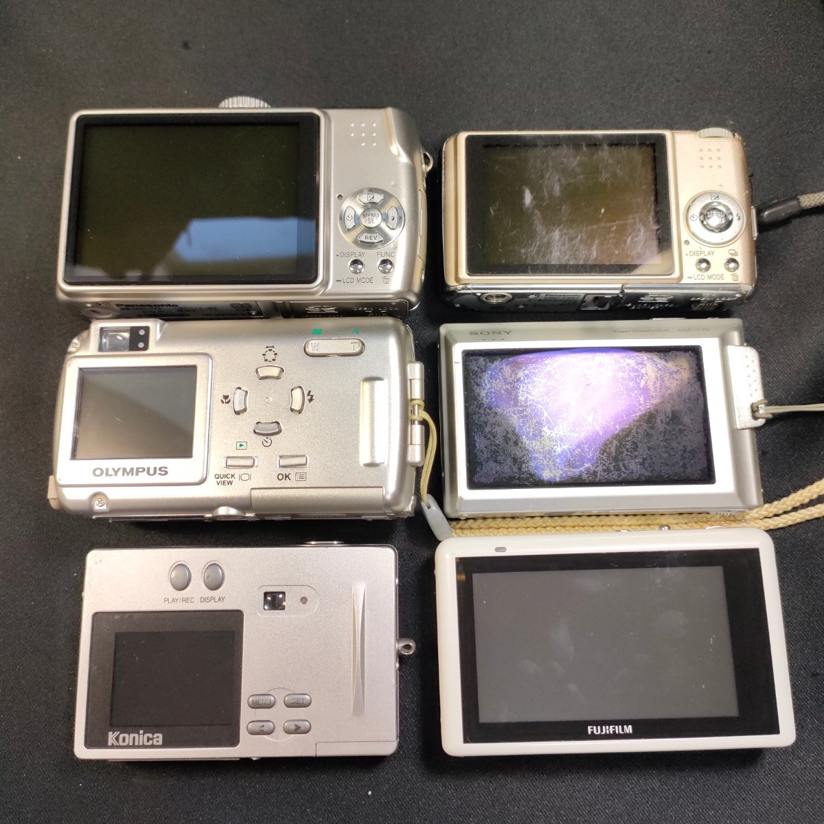 ジャンクデジカメ6台まとめて［FinePix Z3000］［CyberShot DSC-T70