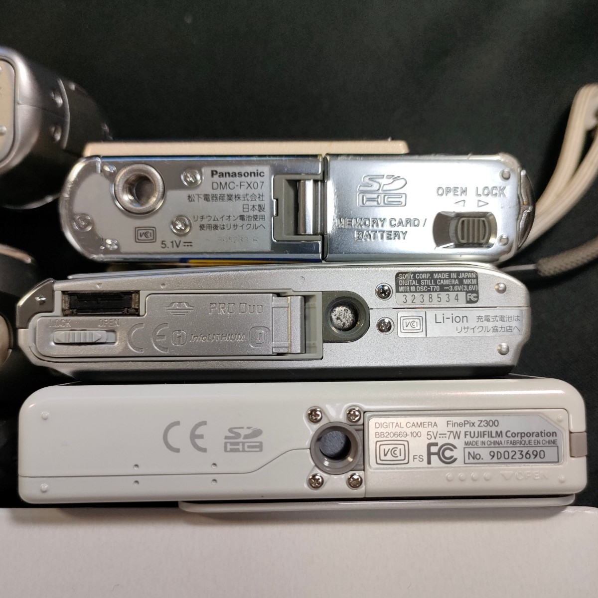 ジャンクデジカメ6台まとめて［FinePix Z3000］［CyberShot DSC-T70