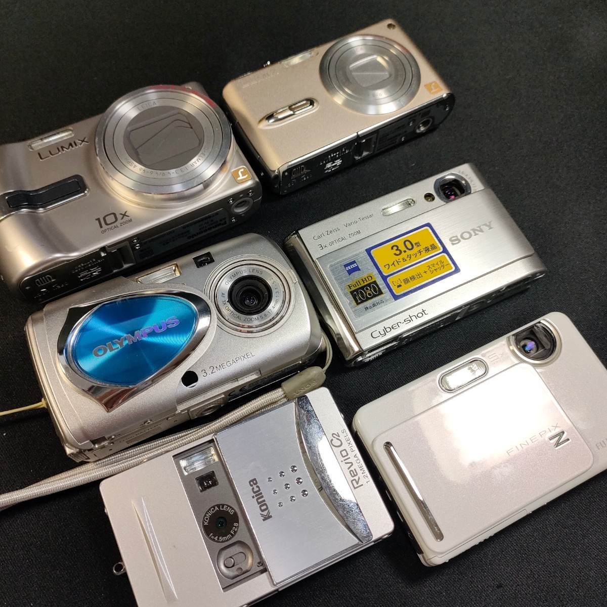 ジャンクデジカメ6台まとめて［FinePix Z3000］［CyberShot DSC-T70