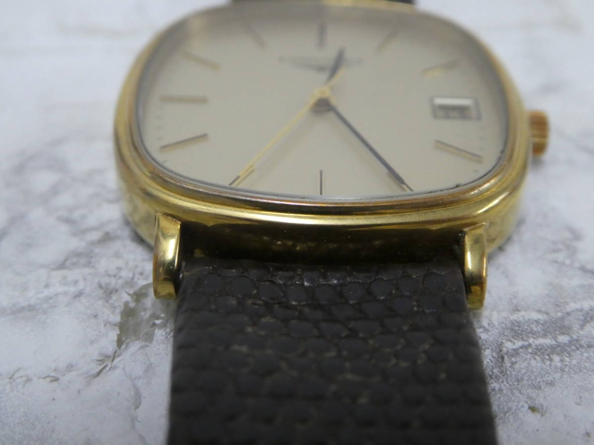 ☆ LONGINES ロンジン 腕時計 ゴールド スクエア カレンダー ジャンク