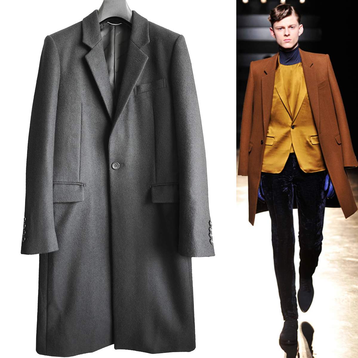 正規品 ランウェイ同モデル ジョンローレンスサリバン JOHN LAWRENCE SULLIVAN チェスターコート ジャケット ライダースブルゾン