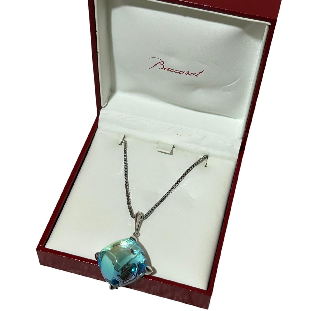 Baccarat バカラ メディチ クリスタル ブルー系 ネックレス Baccarat