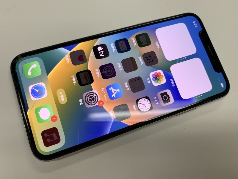 JA101 SIMフリー iPhoneX シルバー 64GB ジャンク ロックOFF