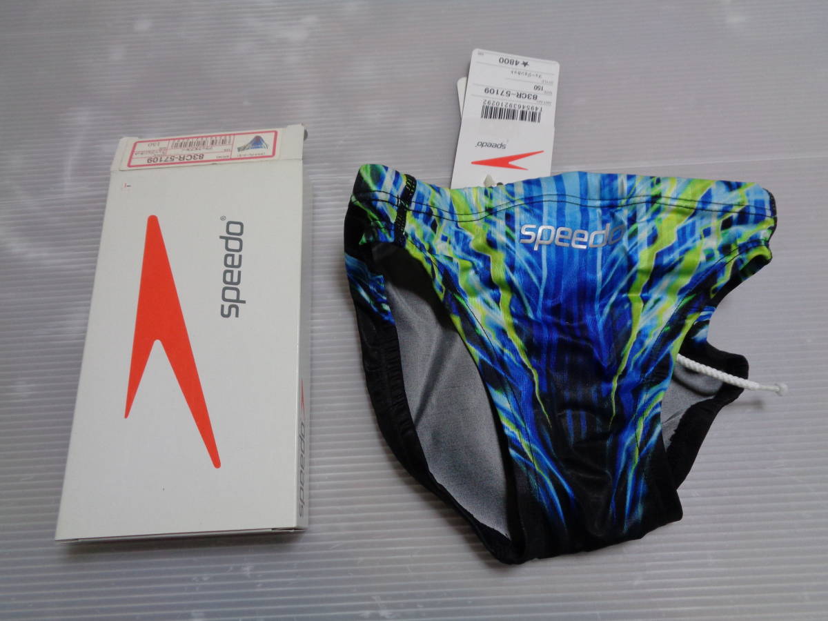 １５０　ブラック×ブルー　８３CR-５７１０９　アクアブレードⅡ　フュージョンカット　speedo 　スピード　競パン　競泳水着　未使用