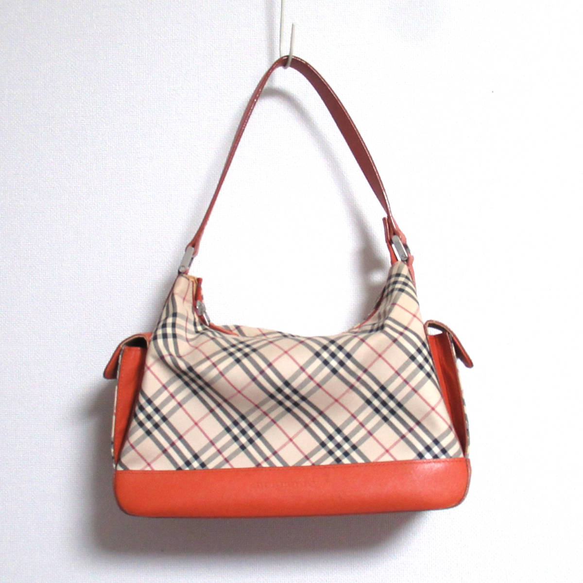 Burberry レザー　ショルダーバッグ 1円【BURBERRY バーバリー】ハンドバッグ ワンショルダー 肩掛け