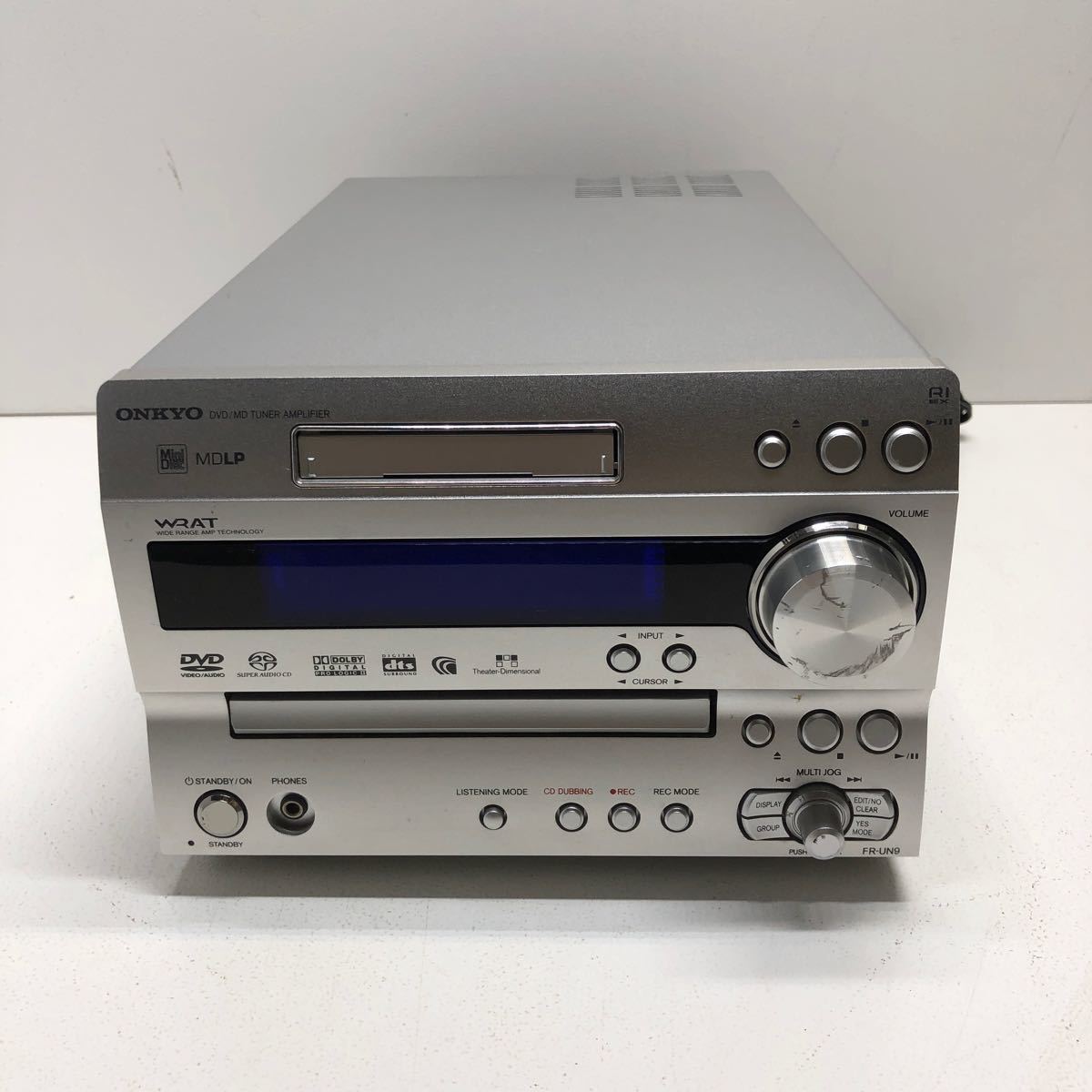 動作確認済】ONKYO オンキョー FR-UN9 DVD CD MD チューナー アンプ