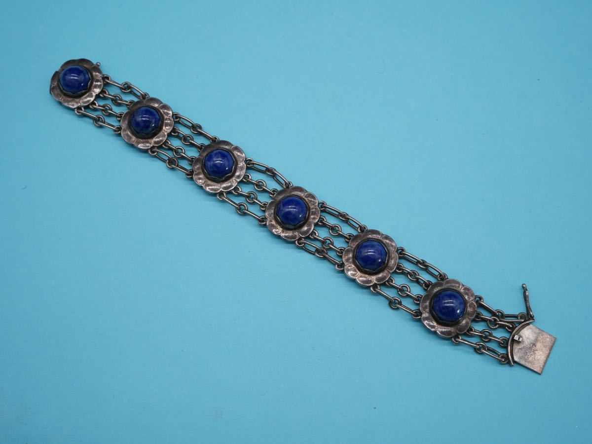 Georg Jensen Sterling Silver Bracelet with Amber # 31 | Copenhagen