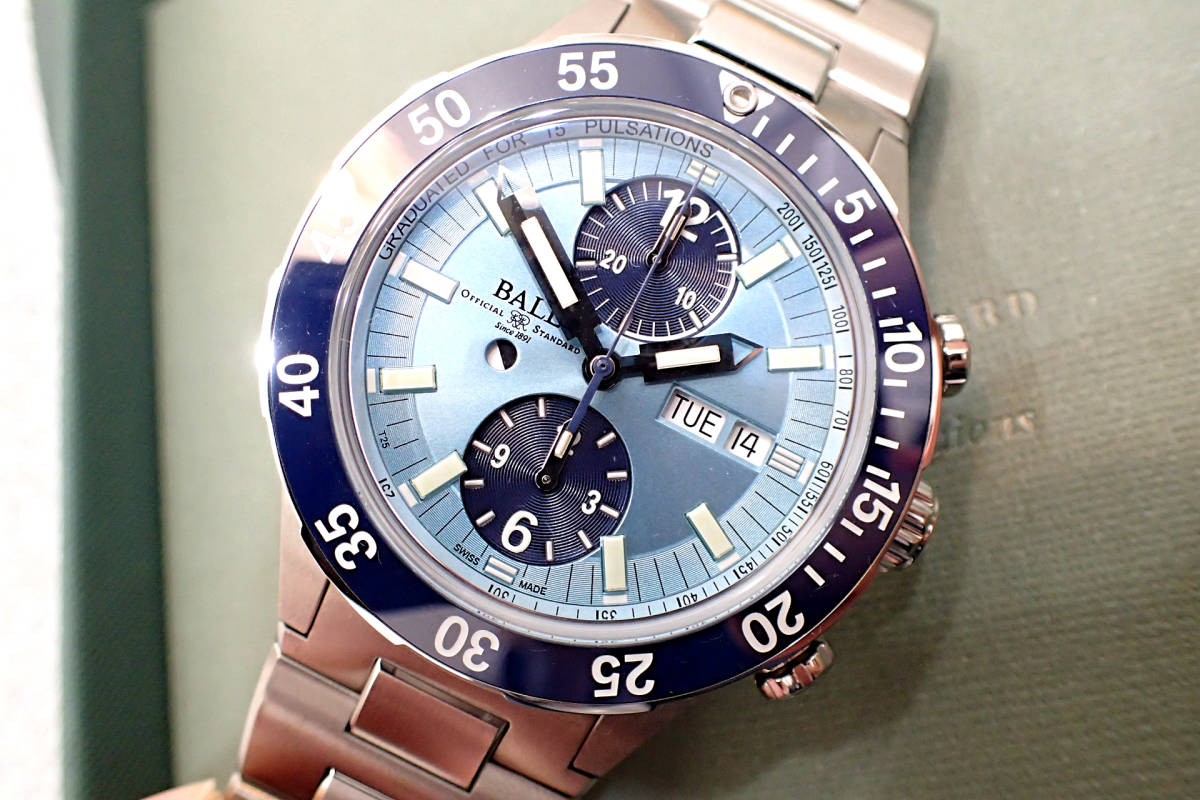 美品/2023年 定価約50万◆BALLWatch/ボールウォッチ DC3030C-S3J-IBEBE ロードマスター レスキュークロノグラフ 限定1000本 自動巻き腕時計