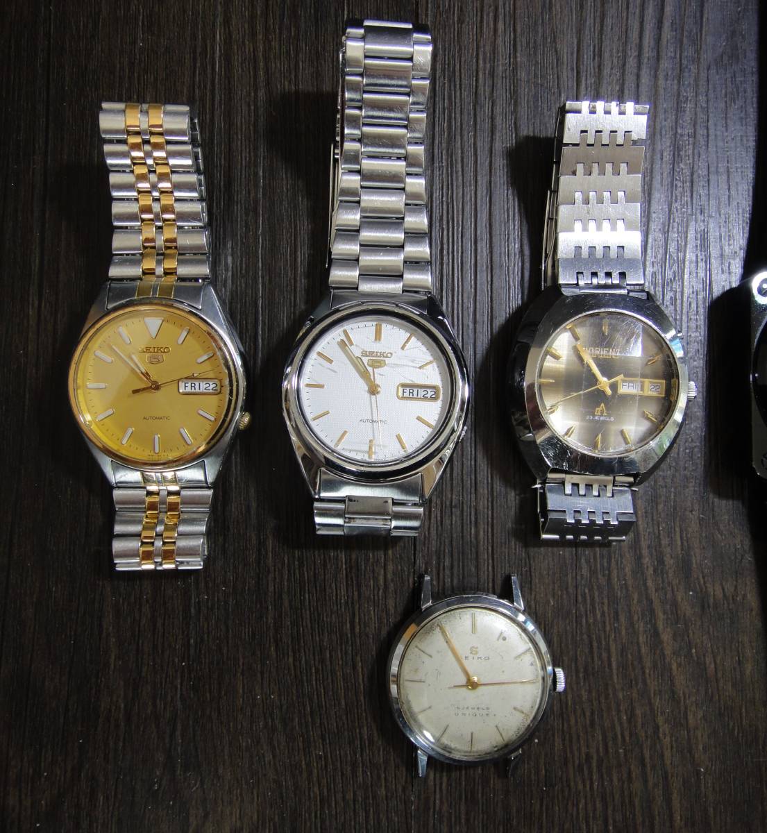 限定セール，新品 SEIKO 5 AUTOMATIC &times;２ ORIENT 23JEWELS SEIKO UNIQUE 15JEWELS その他 MEN'S WATCH ：稼働品(セイコー)｜売買されたオークション情報、yahooの商品情報をアーカイブ公開 - オークファン その他