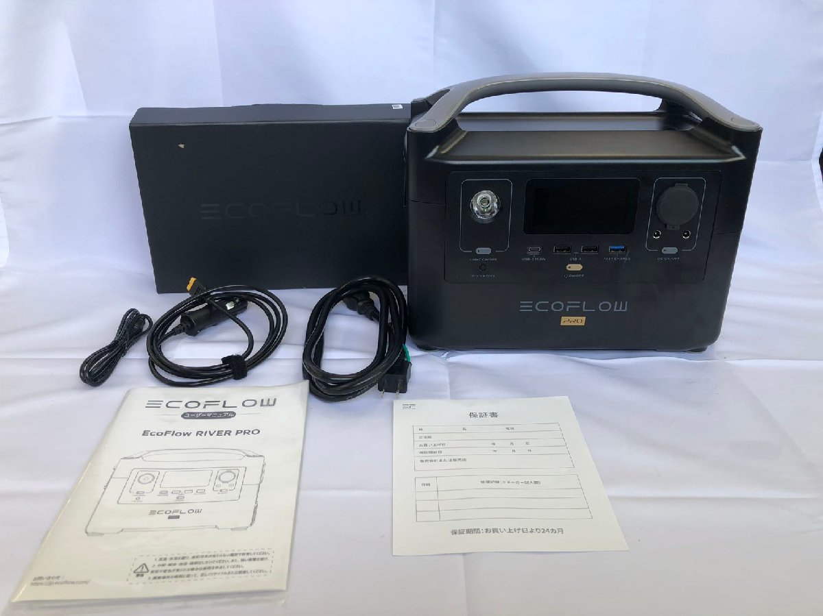 中古品Bランク】EcoFlowメーカー直売 ポータブル電源 RIVER Pro 720Wh