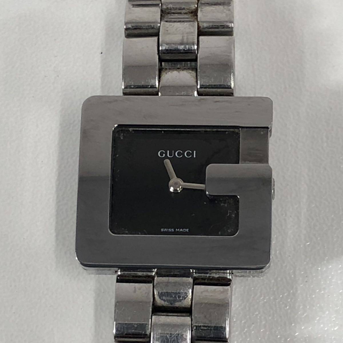 G※ GUCCI グッチ 腕時計 クォーツ3600 L スクエアフェイス ステンレス