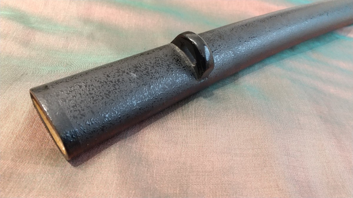 反り深】鞘 黒鞘 石目黒鞘 大刀 打刀 日本刀 刀剣 刀装具 拵え 居合