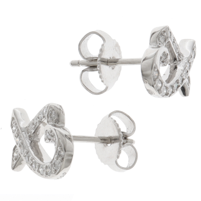（新品仕上げ済）ティファニー TIFFANY ラビング ハート ダイヤ ピアス Pt950 プラチナ × ダイヤ イヤリング 8687_5