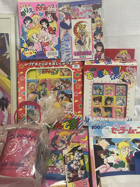 レア！美少女戦士セーラームーン　当時物★小物セット★ミニブック、おもちゃアクセサリー、トランプなど★未チェックジャンク★管理３_4