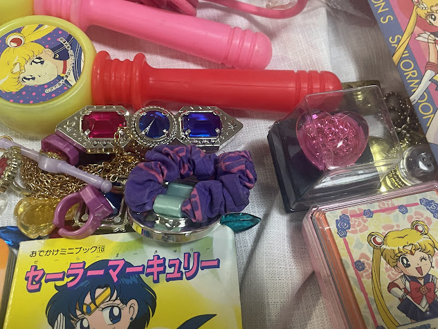 レア！美少女戦士セーラームーン　当時物★小物セット★ミニブック、おもちゃアクセサリー、トランプなど★未チェックジャンク★管理３_6