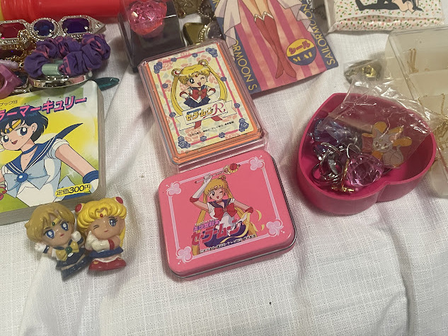 レア！美少女戦士セーラームーン　当時物★小物セット★ミニブック、おもちゃアクセサリー、トランプなど★未チェックジャンク★管理３_7