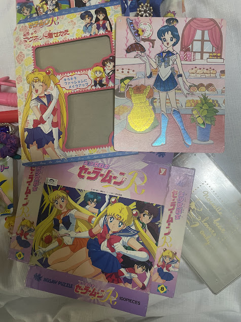 レア！美少女戦士セーラームーン　当時物★小物セット★ミニブック、おもちゃアクセサリー、トランプなど★未チェックジャンク★管理３_9