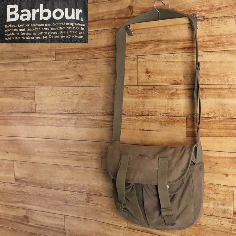 G12T/R12.15-2 Barbour バブアー オイルドコットン ショルダーバッグ  