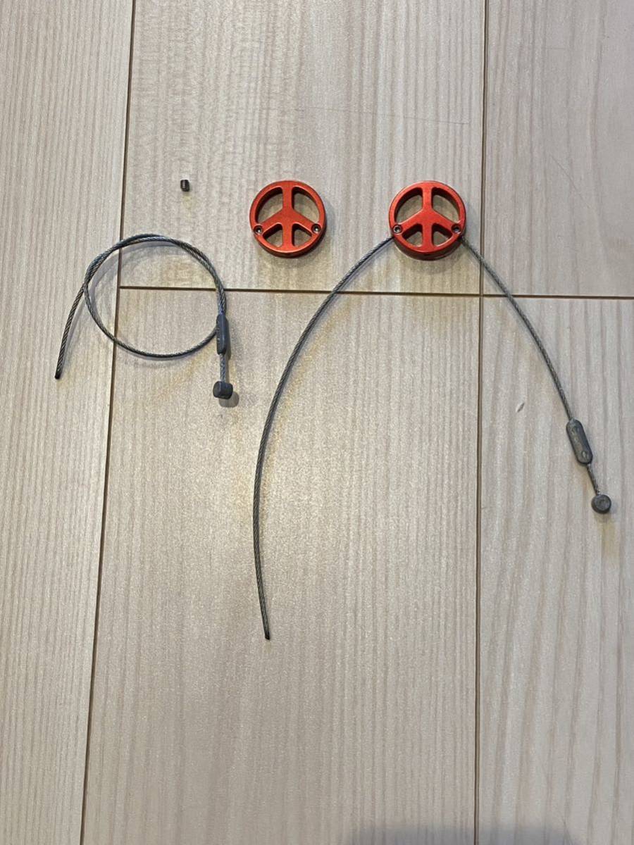 カンチブレーキ用チドリF/Rセット（ピースマークデザイン）新品・未使用_1