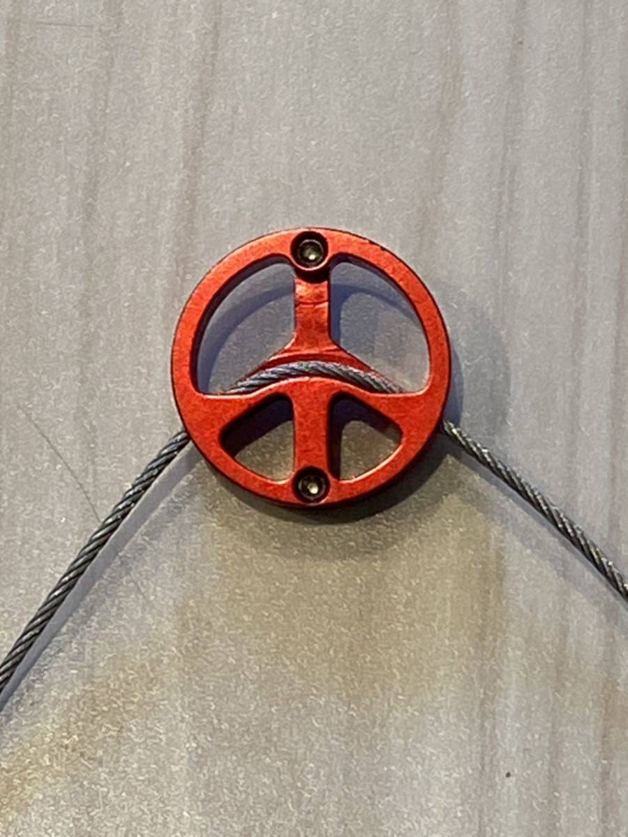 カンチブレーキ用チドリF/Rセット（ピースマークデザイン）新品・未使用_3