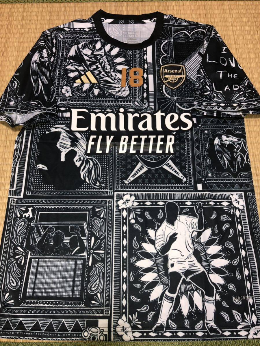 選手用アーセナル　プレマッチトップシャツ　限定Ian Wright Pre-Match Shirtコラボ　ユニフォーム　冨安健洋　日本代表_1