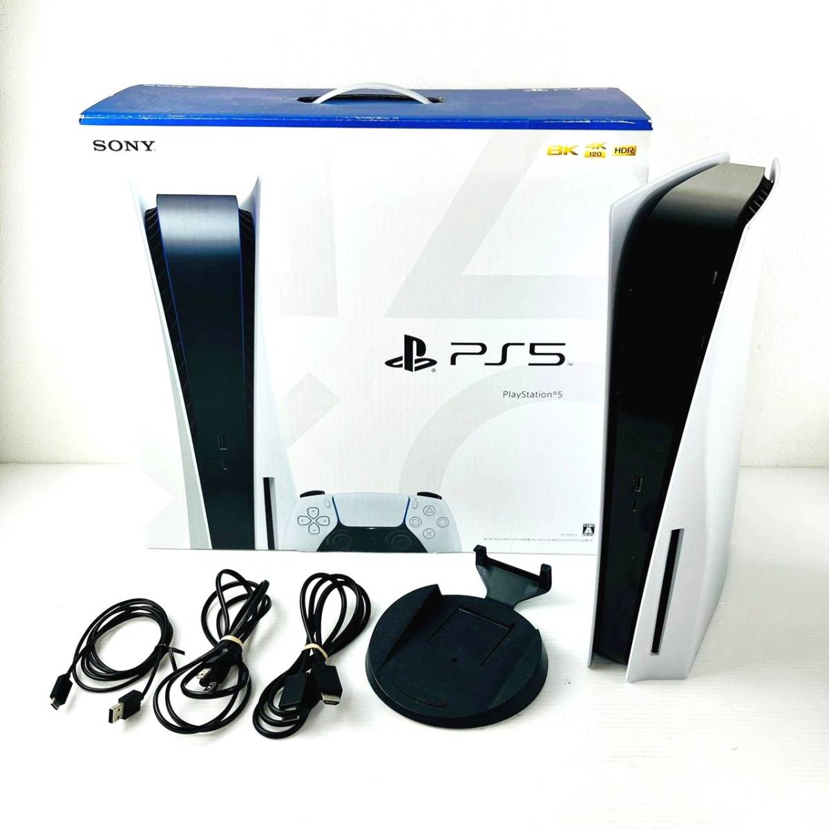 ☆23【ジャンク】SONY PS5 本体 セット 箱 外箱 ベース HDMI USB 電源 