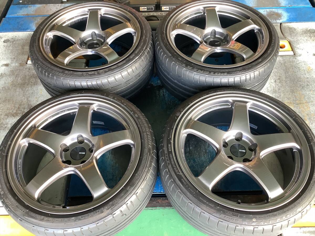 展示品 ENKEI PF05 9.5J INSET38 5-114.3 Matte Dark Gunmetallic 4本 