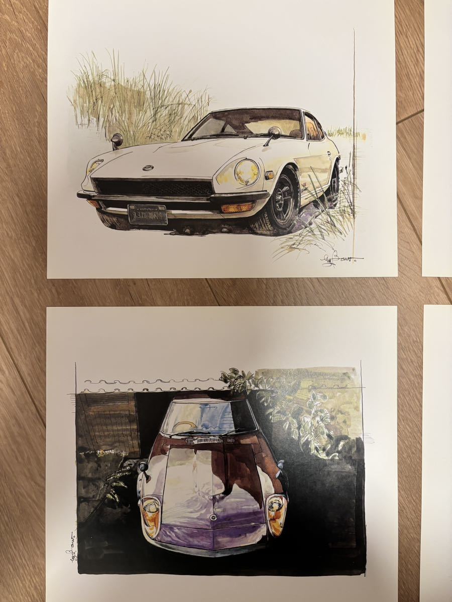 BOW 池田和弘 旧車 ニッサン イラスト セット B5 インテリア(自動車