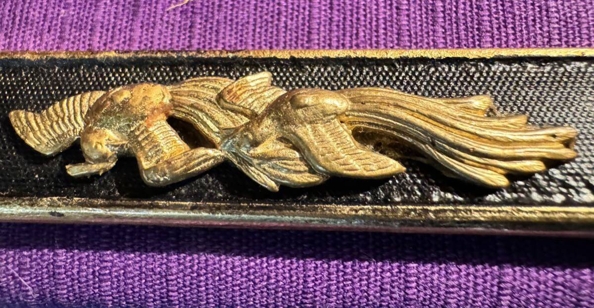 小柄小刀用 小柄袋 鳳凰図 現代（日本刀装具脇差短刀縁頭目貫笄拵馬針