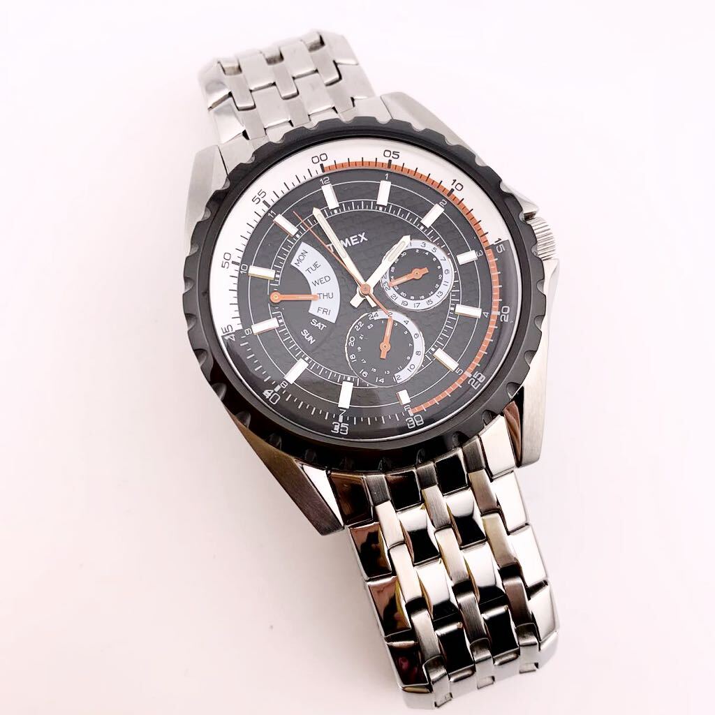 TIMEX タイメックス 腕時計 T2M430 稼動品 クォーツ QUARTZ 黒文字盤 