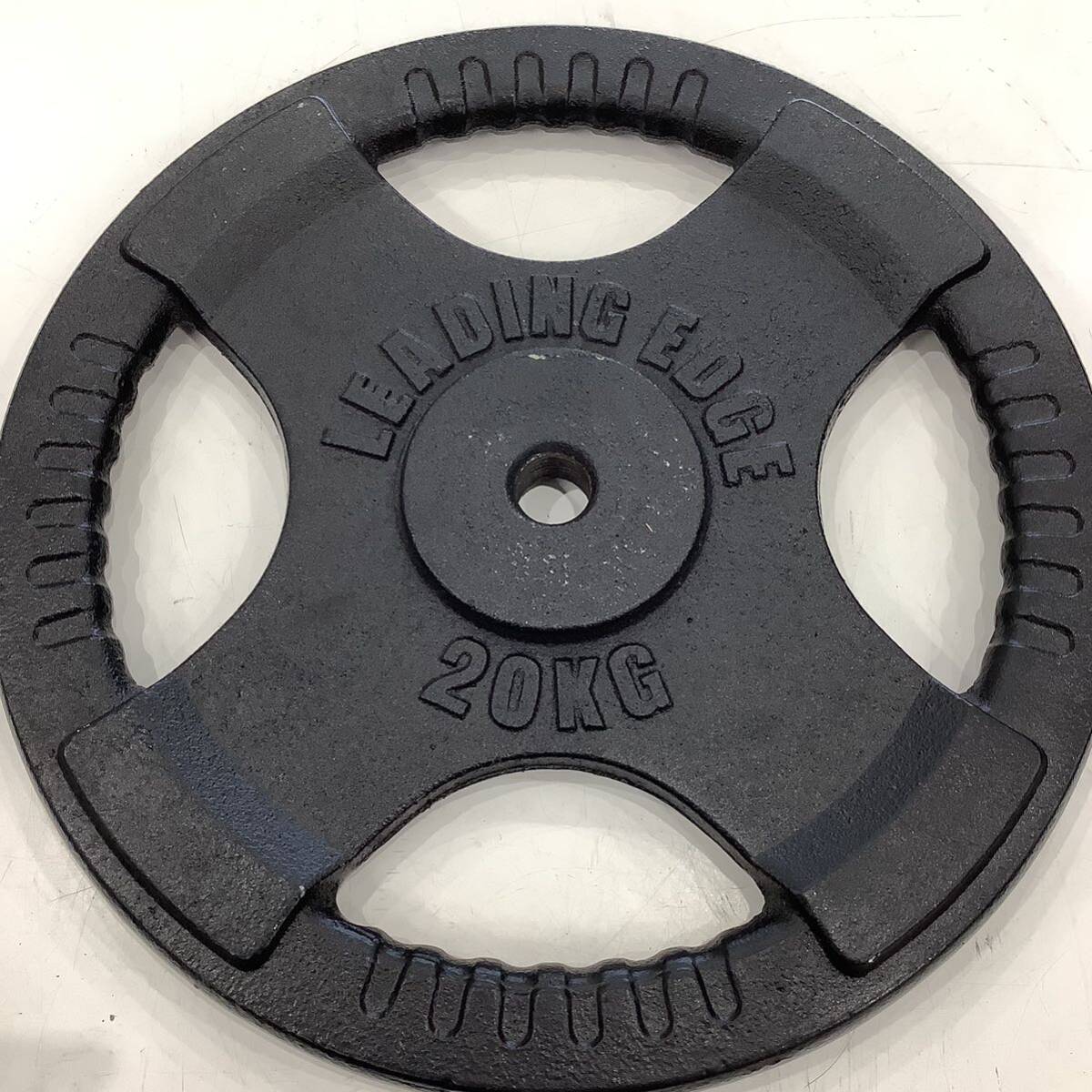 LEADING EDGE リーディングエッジ バーベルプレート 20Kg×2/計40Kg 穴