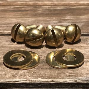 真鍮製 －丸頭ボルト ４本セット ナンバーボルト プリウス アルファード ヴォクシー エス