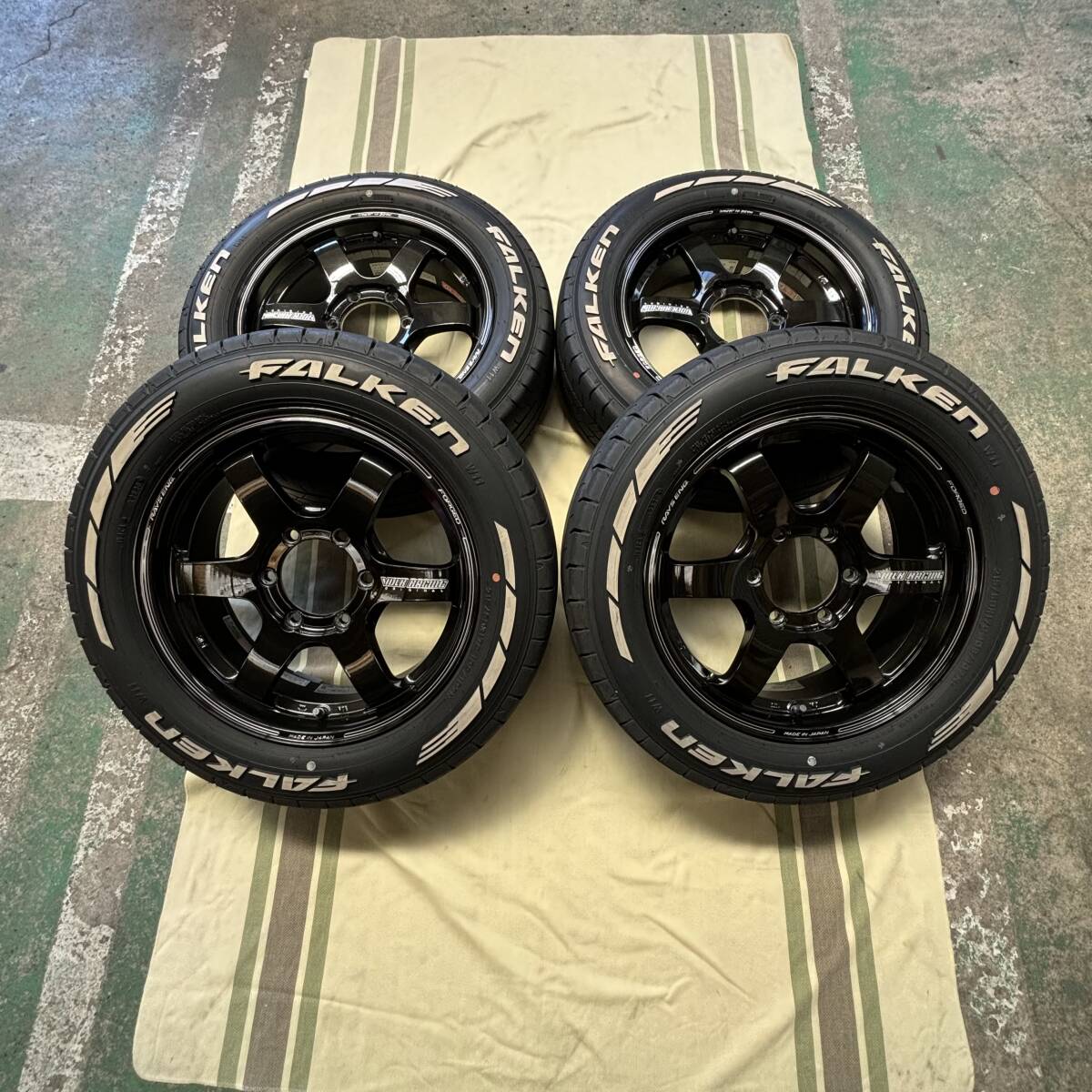 レイズTE37SB.ファルケンW11.ハイエース200系ホイール タイヤセット 17 