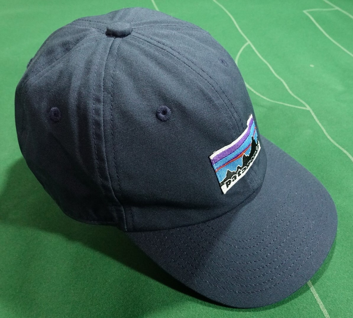 ▲パタゴニア オーガニックコットン素材 キャップ 復刻タグ KID'S ファンホッガーズ ハット ネイビー スナップバックフリー 美品!!!▲_2