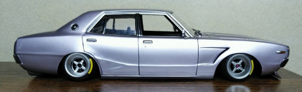 アオシマ1/24ケンメリ完成品(旧車.ヨンメリ.街道レーサー)(完成品