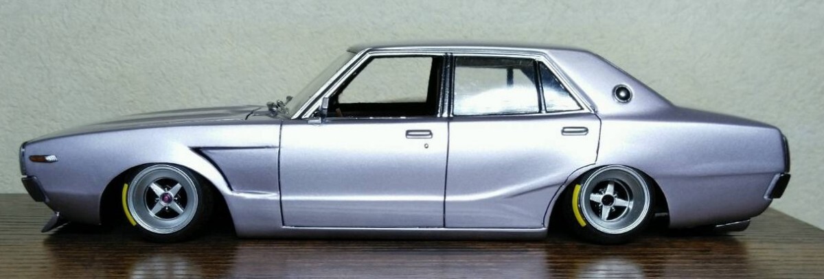 アオシマ1/24ケンメリ完成品(旧車.ヨンメリ.街道レーサー)(完成品