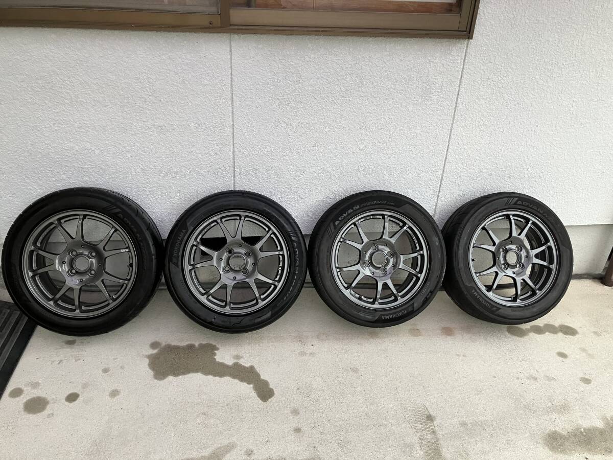 ＴＷＳ　Ｔ６６Ｆ　ガンメタ　１５インチ６Ｊ　＋４５　４Ｈ　タイヤ付_1