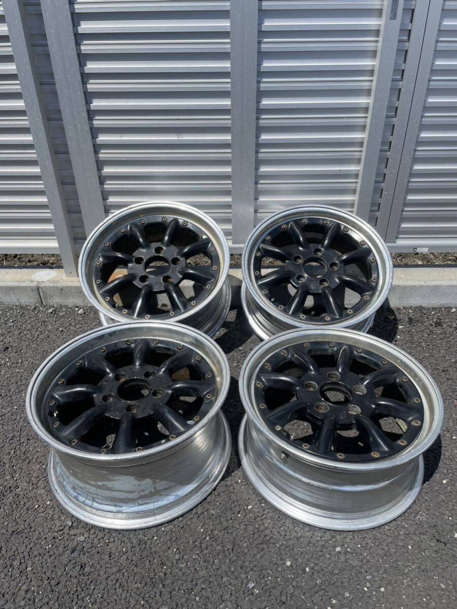 RS-8　ワタナベ　１６インチ7Ｊ+３８　5穴　８J＋３８　5穴　黒 ワタナベ 16インチ RS-8 4本セット レーシングサービス R31スカイライン
