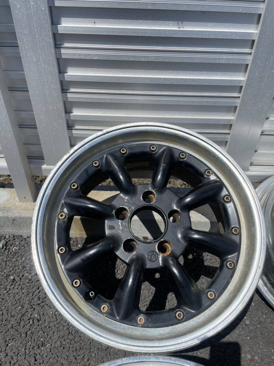 RS-8　ワタナベ　１６インチ7Ｊ+３８　5穴　８J＋３８　5穴　黒 ワタナベ 16インチ RS-8 4本セット レーシングサービス R31スカイライン