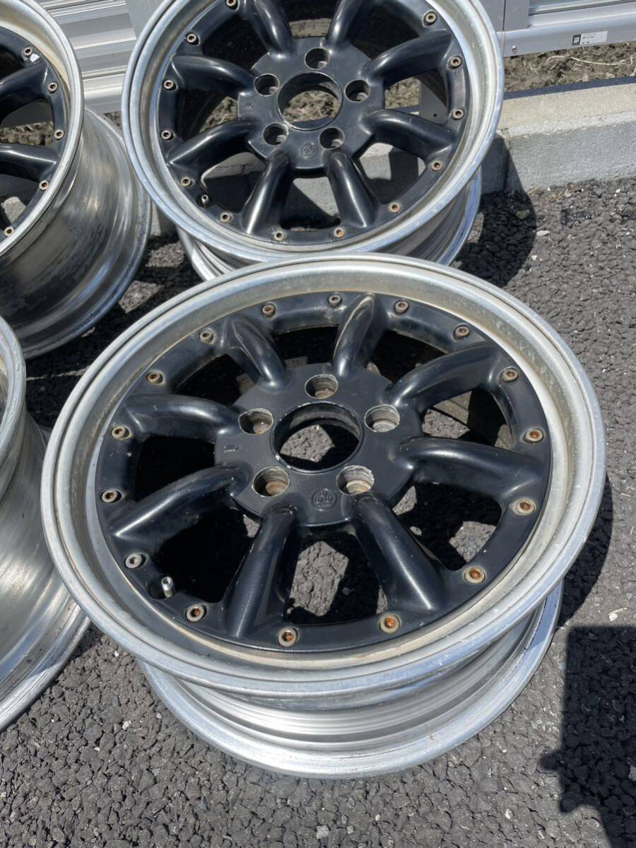 RS-8　ワタナベ　１６インチ7Ｊ+３８　5穴　８J＋３８　5穴　黒 ワタナベ 16インチ RS-8 4本セット レーシングサービス R31スカイライン