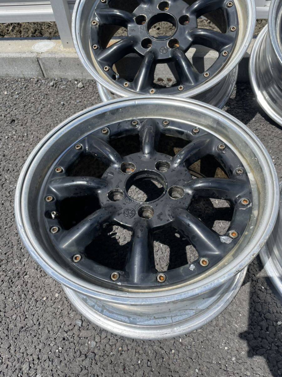 RS-8　ワタナベ　１６インチ7Ｊ+３８　5穴　８J＋３８　5穴　黒 ワタナベ 16インチ RS-8 4本セット レーシングサービス R31スカイライン
